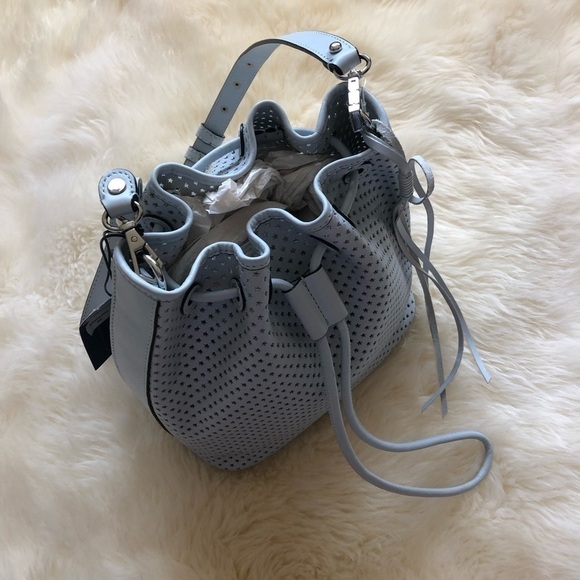 Rebecca Minkoff Star Perforated Bucket Bag in Blue - Picture 3 of 9